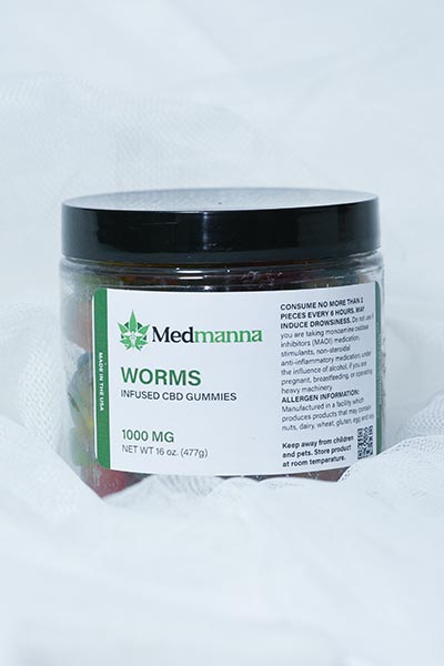 Gummies Worms CBD Infused Gummies 1000mg